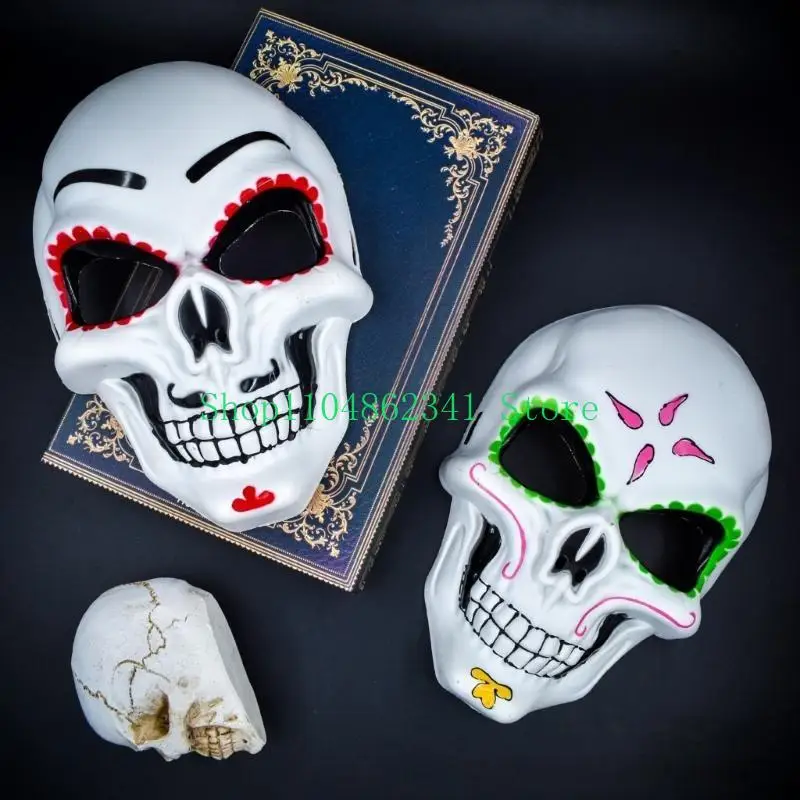 5asd Day of The Deads Mask Suger Skeleton Mask Halloween Cosplay Costume for Women Men
