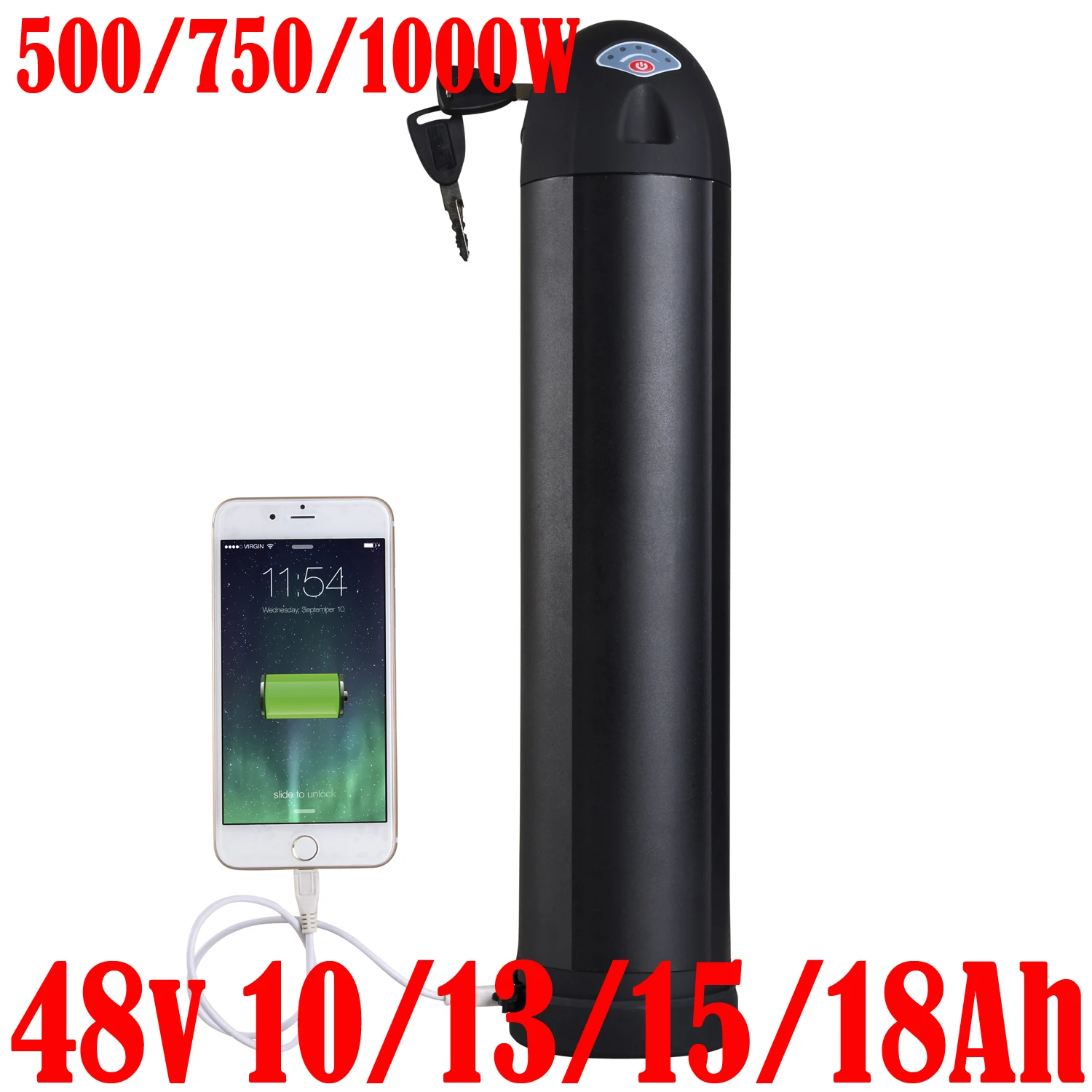 18650 cell ebike batteri 48v 10ah 12ah 13ah 15ah 17ah 18ah electric bike lithium battery  For 500w 750w 1000w electric bicycle