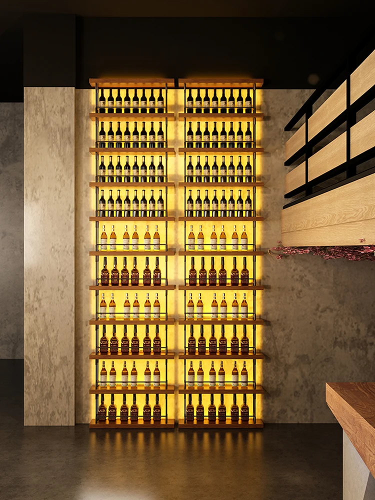 

Wine racks, wrought iron luminous wine racks, display shelves, bars, restaurants, wine cabinets, pillars, shelves, partitions,