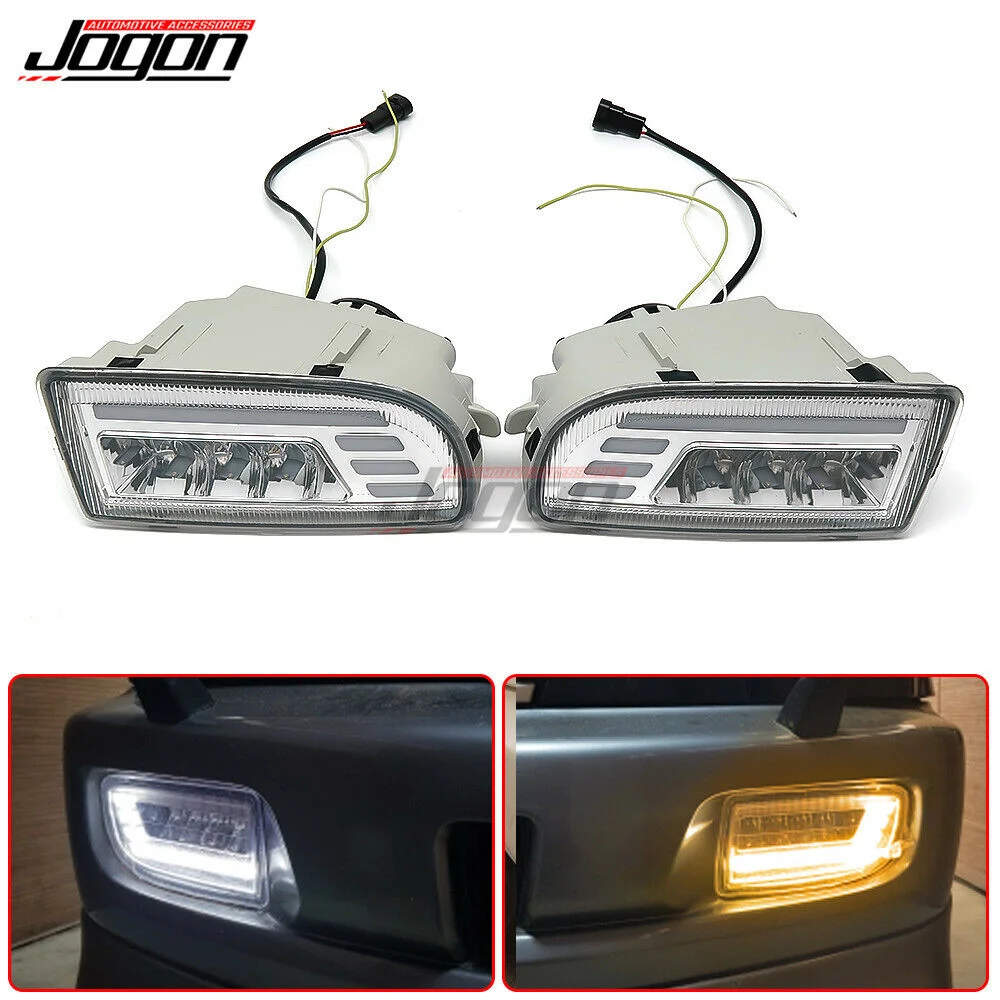 LED Daytime Running Light For TOYOTA  LAND CRUISER 100 LC100 FJ100 1998-2007 UZJ100 FZJ100 Car Front Bumper Fog Lamp Accessories