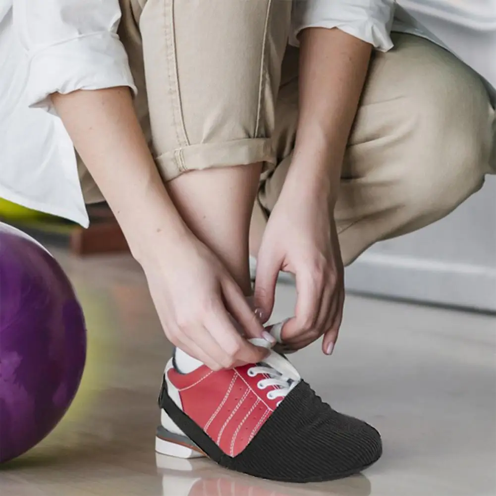 Curseur de chaussure à fond en velours, facile à mettre, accessoire de chaussure de Bowling, couvre-chaussures de Bowling avec bande élastique pour hommes pour la plupart