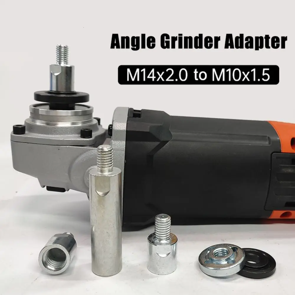 Durable Tool M14 to M10 Thread Polishing Slotting Conversion Screw Retrofitting Accessories Male Nut Arbor Converter