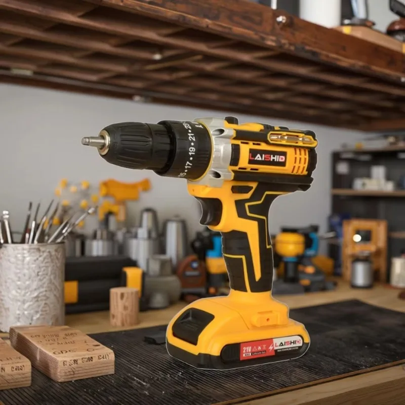 مثقاب لاسلكي BDIY OEM قابل لإعادة الشحن بسرعتين، مفك براغي كهربائي متعدد الوظائف من الليثيوم، بطارية متغيرة السرعة