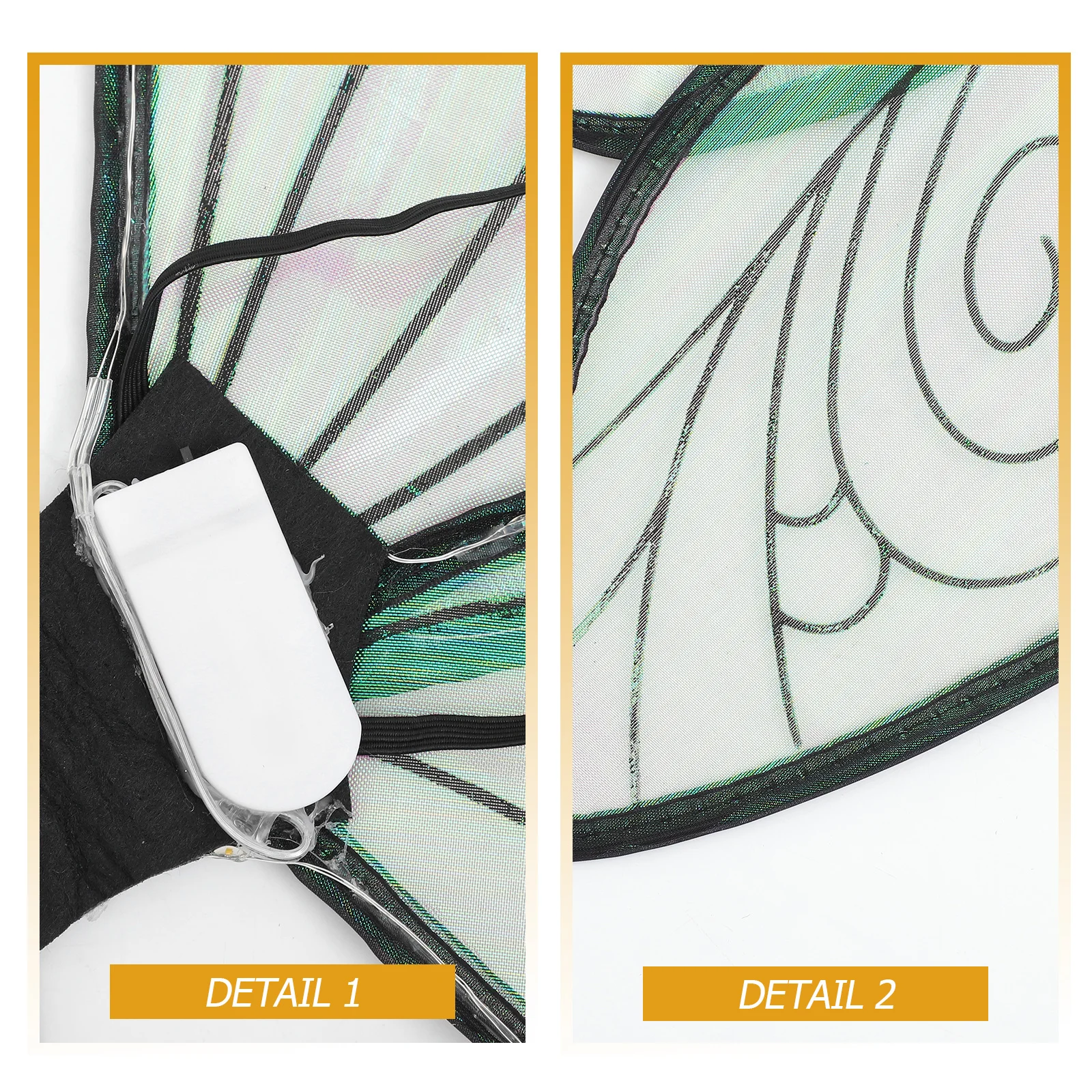 

Fairy Wing Decorative Butterfly Wing Ornament Gauze Material Lightweight Costume Prop for Cosplay Party Halloween Stage