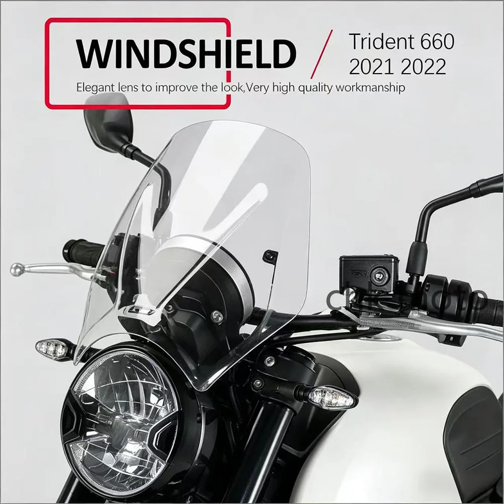 For Trident 660 Trident660 2021 2022 New Motorcycle Accessories Windshield Wind Deflector Windscreen Fairing Baffle Cover