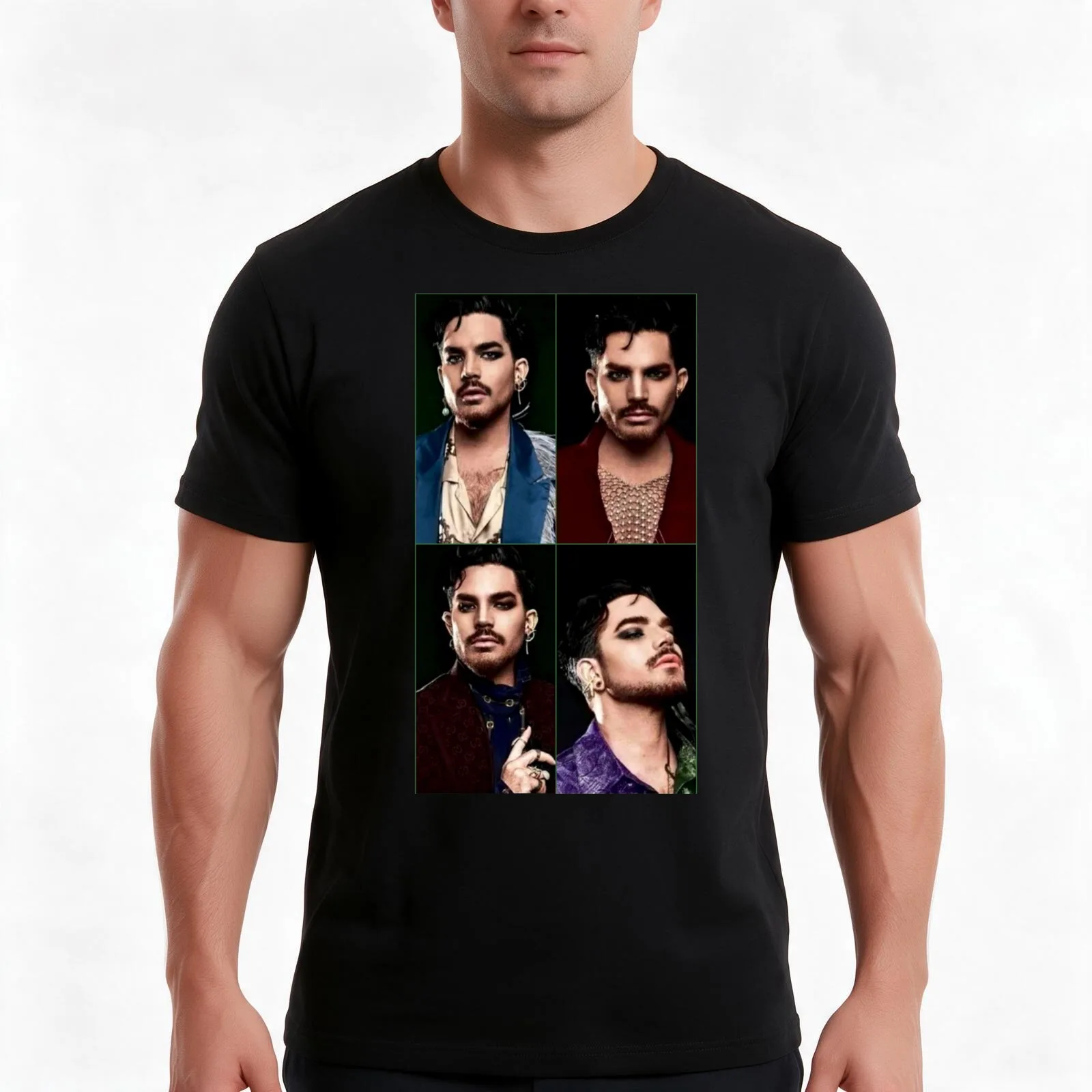 Rockstar Adam Lambert T-Shirt Summer Casual Cotton Tee Oversized Streetwear Tops Vintage Graphic Print Unisex Men Women