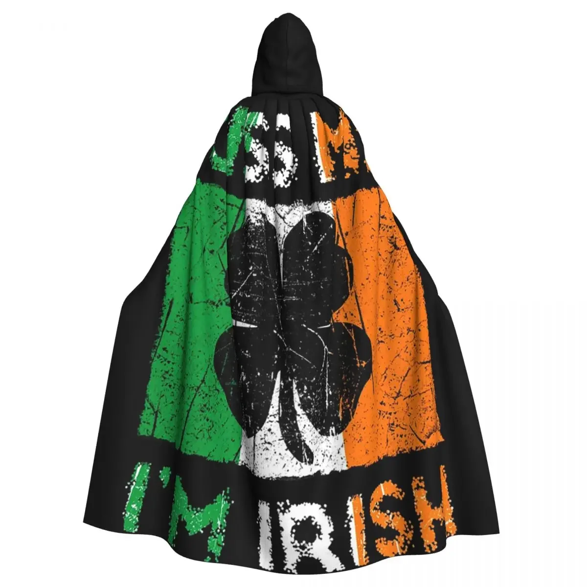 

Длинный плащ с капюшоном на День Святого Патрика, средневековый костюм ведьмы, накидка для косплея, пальто на Хэллоуин для взрослых, унисекс, сохраняет тепло, водонепроницаемость