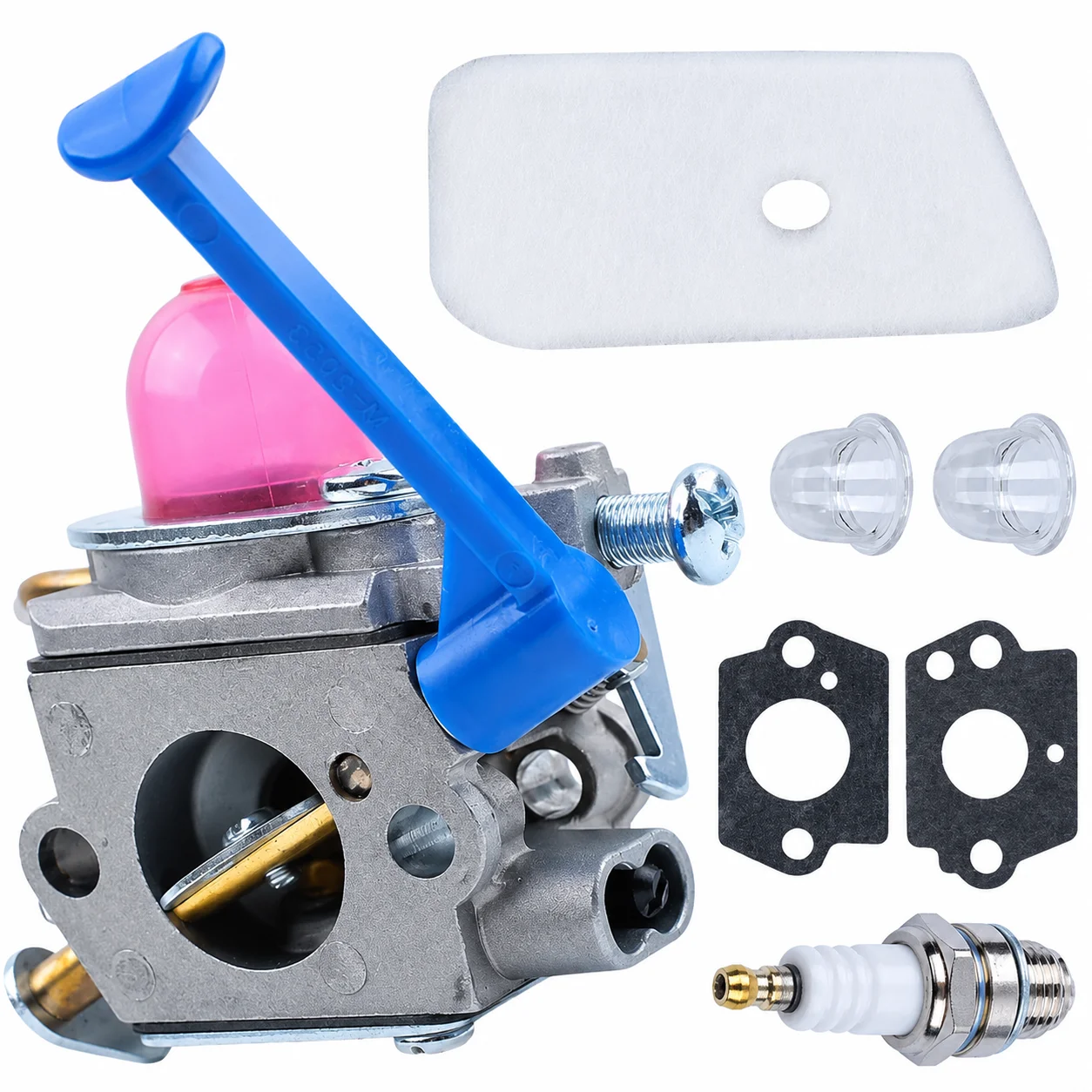 Carburetor Air Filter Primer Bulb Kit For Husqvarna 128C 128L 128LD 128R 128RJ 128LDX Trimmer, Replaces Zama C1Q-W40A 530150253