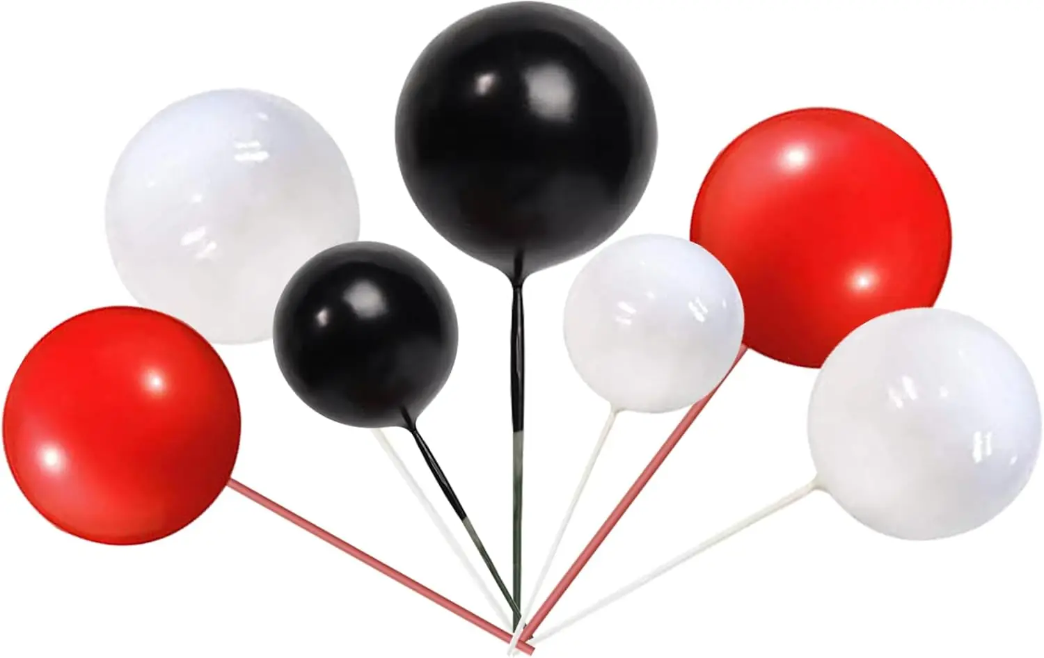 24 Stück Kugeln, Kuchendeckel, Cupcake-Topper, Schaumstoff-Kugeln, Kuchendeckel, Dekorationen für Hochzeit, Babyparty, Geburtstag, Partyzubehör – Detail 3