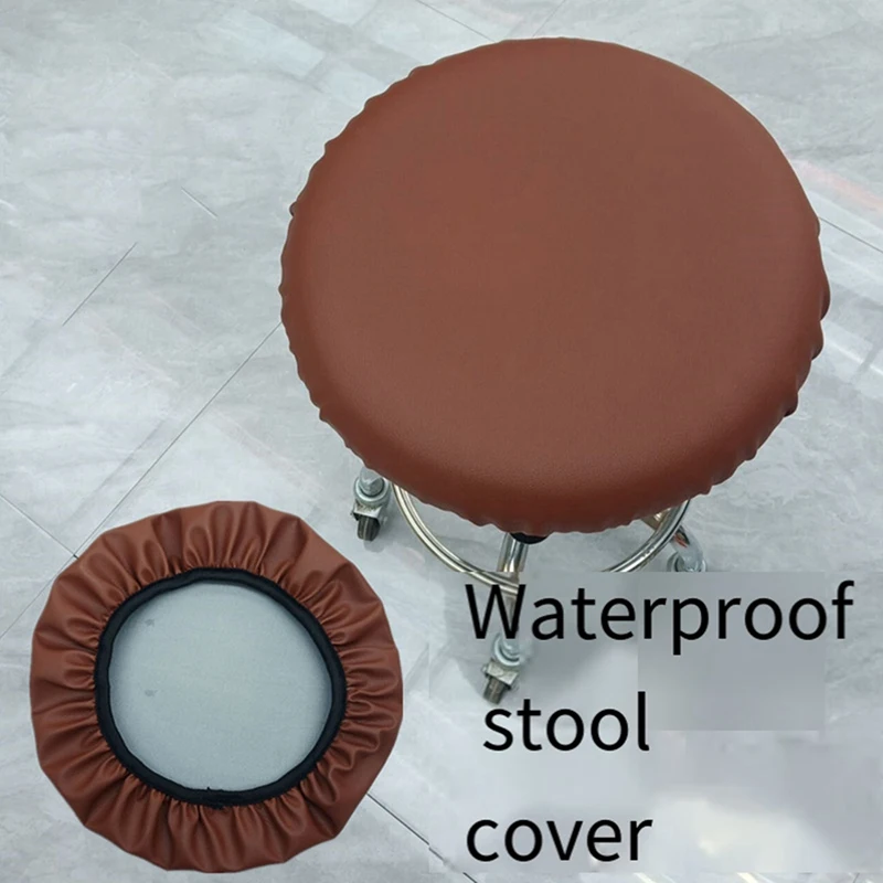 2PCS Round Bar Stool Cushion Waterproof Bar Stool Covers