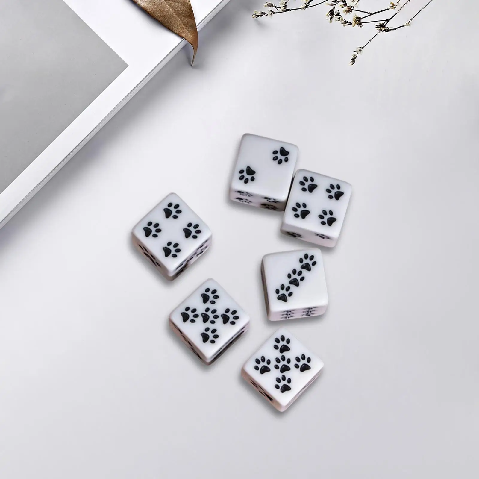 6 Pieces Six Sided Dices Playing Dice Table Game for Party Favors Entertainment Role Playing Game Family Gathering Wedding