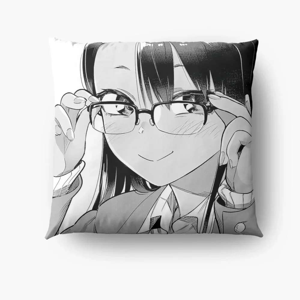 Ijiranaide Nagatoro San Nagatoro with Glasses Fashion Pattern Cushion Cover Throw Pillow Case Home Decor Gifts