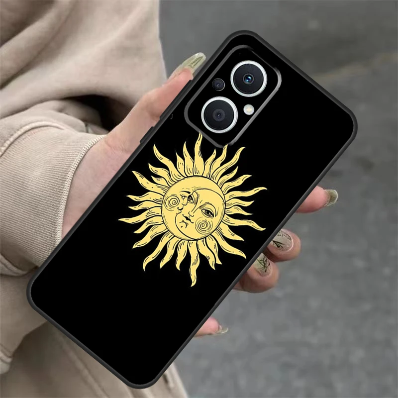 Sun Moons Star Signs Astrological Case For OPPO Reno 11 11F 10 Pro 4Z 5Z 8T 5 6 7 8 Lite OPPO Find X5 X6 Pro X2 X3 Lite Cover