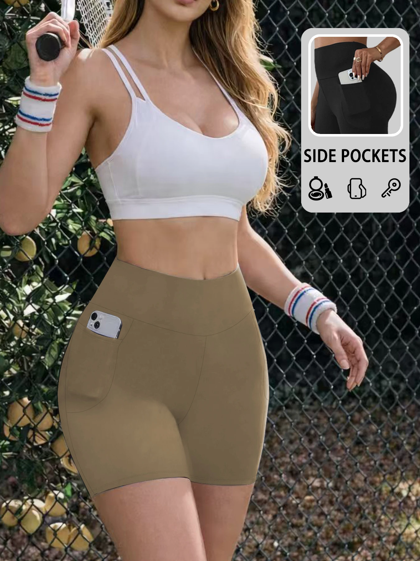 

Plus Size High Waisted Biker Shorts For Women With Pockets Super Soft Tummy Control No See Through Workout Running Yoga