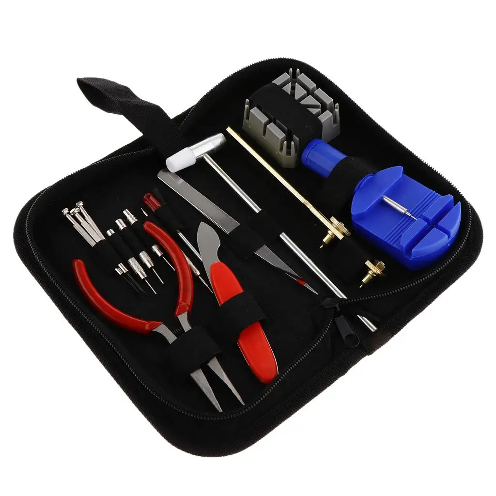 16pcs Professional Watchmaker Watch Repair Tools Kits Pin Punches Accessories Set image 2