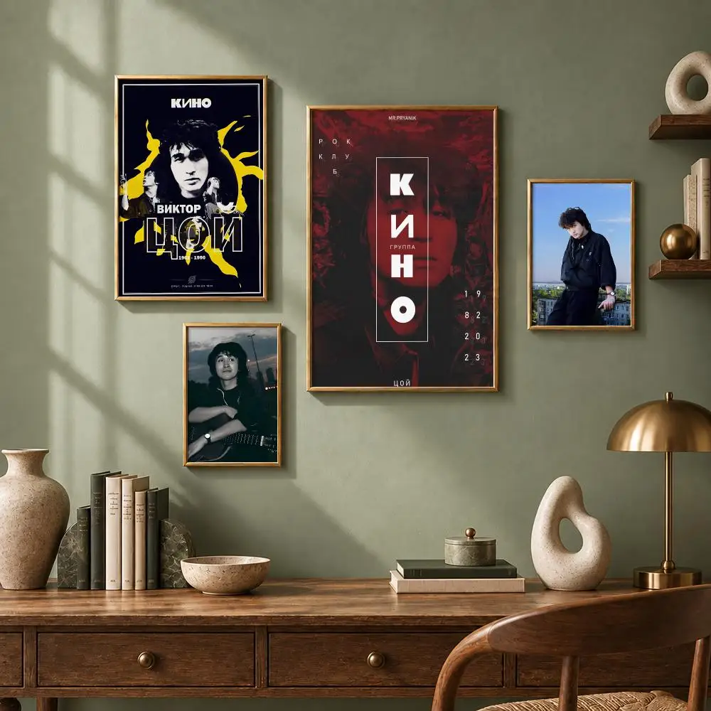 Iconic Singer V-Viktor TsoiS Poster HD Self-Adhesive No Residue After Removal Ideal for All Kinds of Wall Decor