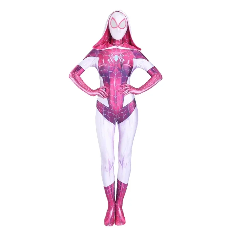 Aranha Gwen Stacy Cosplay Traje para Mulher, Veneno Simbionte, Máscara Carnificina, Terno Zentai, Anti-Gwenom, Roupa de Halloween para Meninas