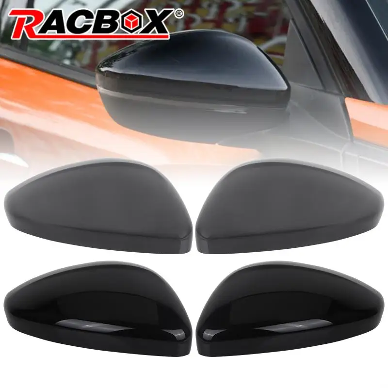 Jeffergarden 2 pièces couvercle de rétroviseur latéral capuchon de garniture décoratif adapté pour Mercedes Benz A B C E CLS CLA GLAGlossy noir