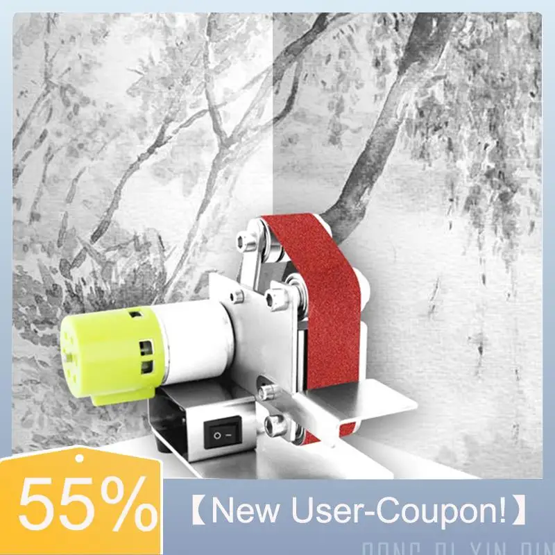 

【Fast Delivery】Mini Belt Sander Electric Sanding Polishing Grinding Machine 7 Variable Speed For Polishing Wood Accessories