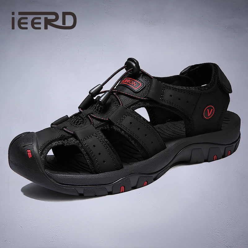 

Уличные летние сандалии для мужчин, противоскользящая крутая повседневная обувь с поддержкой свода стопы, большие размеры 38-48, пляжные сандалии