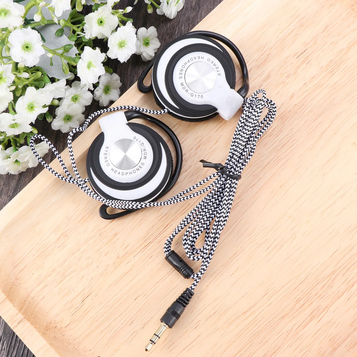 سماعات Mp3 ستيريو سلكية بخطاف الأذن، مشبك صوت محيطي مريح للهاتف والكمبيوتر DVD Vcd #3