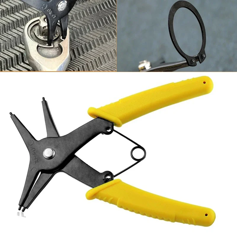 

2 in 1 Snap Ring Plier 4 Way Type Circlip Pliers Multifunctional Hand Tool Retaining Ring Plier C-clip Plier for 10-40mm Diamete