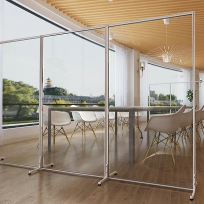 

Folding wooden partition mobile room partition panel