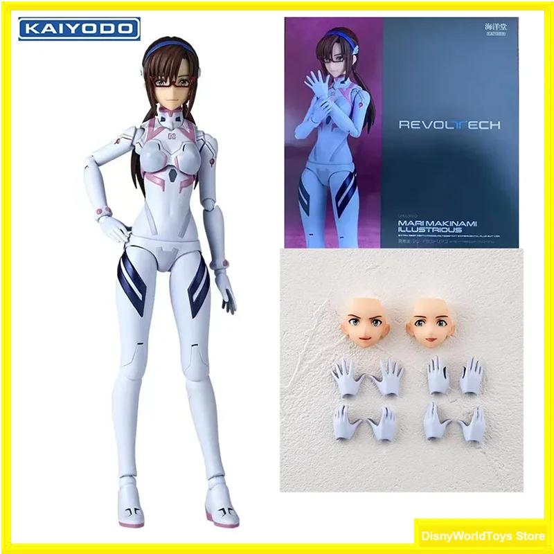 100% Оригинальные фигурки KAIYODO EE MARI MAKINAMI ILLLISTRIOUS EVA в наличии, коллекционные модели аниме-персонажей, иг