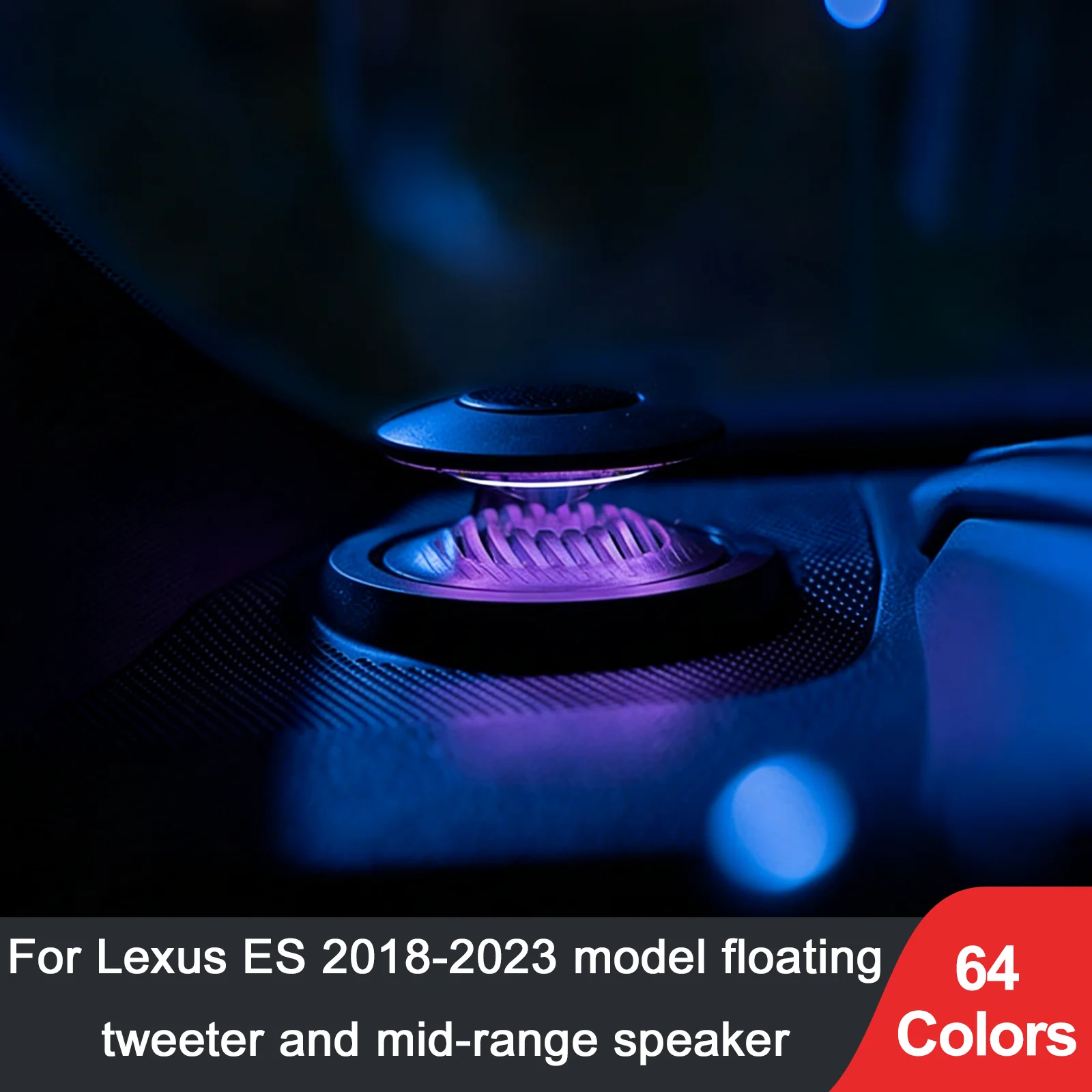 

Ezonetronics for Lexus ES 2018-2023 Motorized Retractable Floating Mid-High Range Tweeters with Ambient Lighting Plug & Play OEM