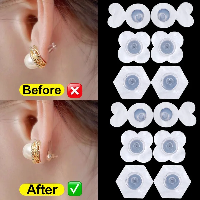 1-20Pair for Heavy Earrings Silicone Ear Back Stoppers Supportive Earring Lifters Caps Jewelry Making Stud Earrings Plug Stopper