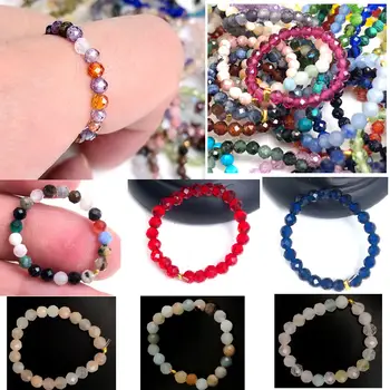 3毫米刻面天然鋯石拉製綠松石孔雀石青金石亞馬遜石瑪瑙碧璽戒指派對禮物婚禮訂婚 8 最佳銷售 天然寶石戒指 - №8