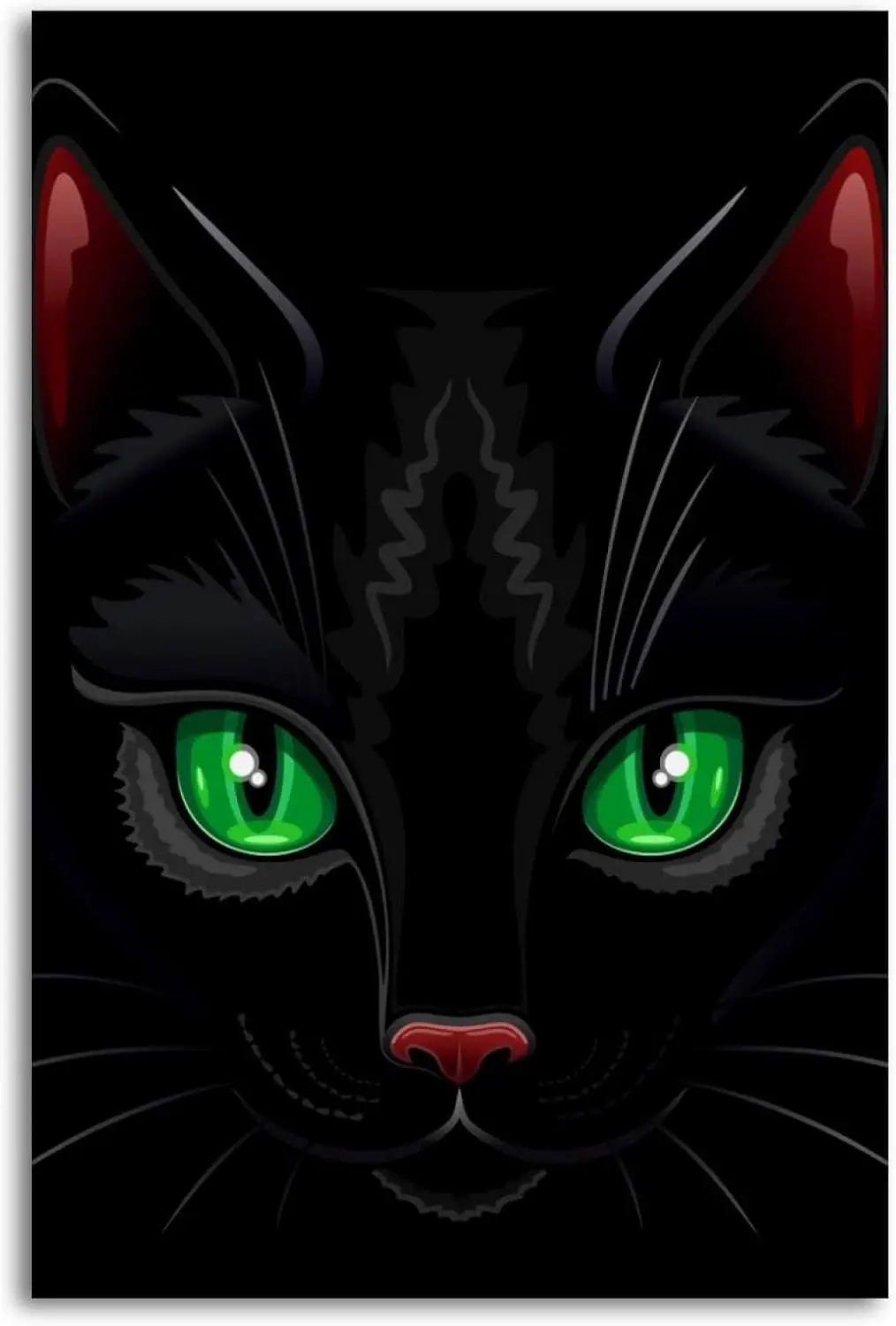 Metal Tin Signs Cat Black Sign Vintage Wall Decor Tin Sign Plaque for Home Cafes Office Store Pubs Club 12x16