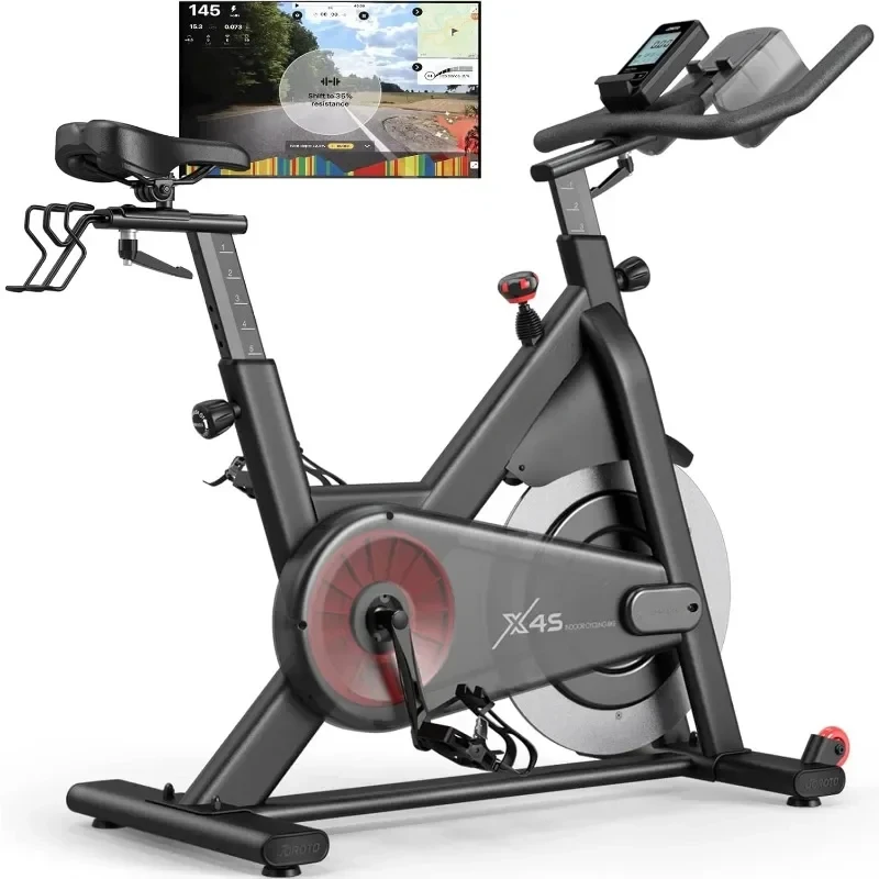 

Stationary Bikes for Home - X4S Bluetooth Exercise Bike with Readable Magnetic Resistance, 330 Pounds Capacity