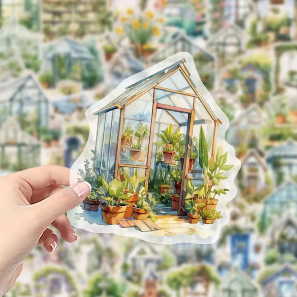 10/30/50 個透明漫画ガーデンコテージ美的ステッカー DIY スクラップブックラップトップギター防水かわいいステッカーおもちゃ