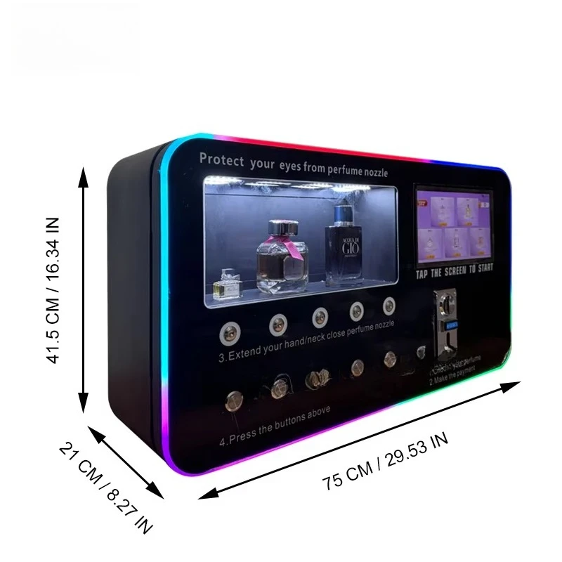 Customized Automatic Perfume Spraying Vending Machine with Multiple Payment Method Suitable for Commercial Areas