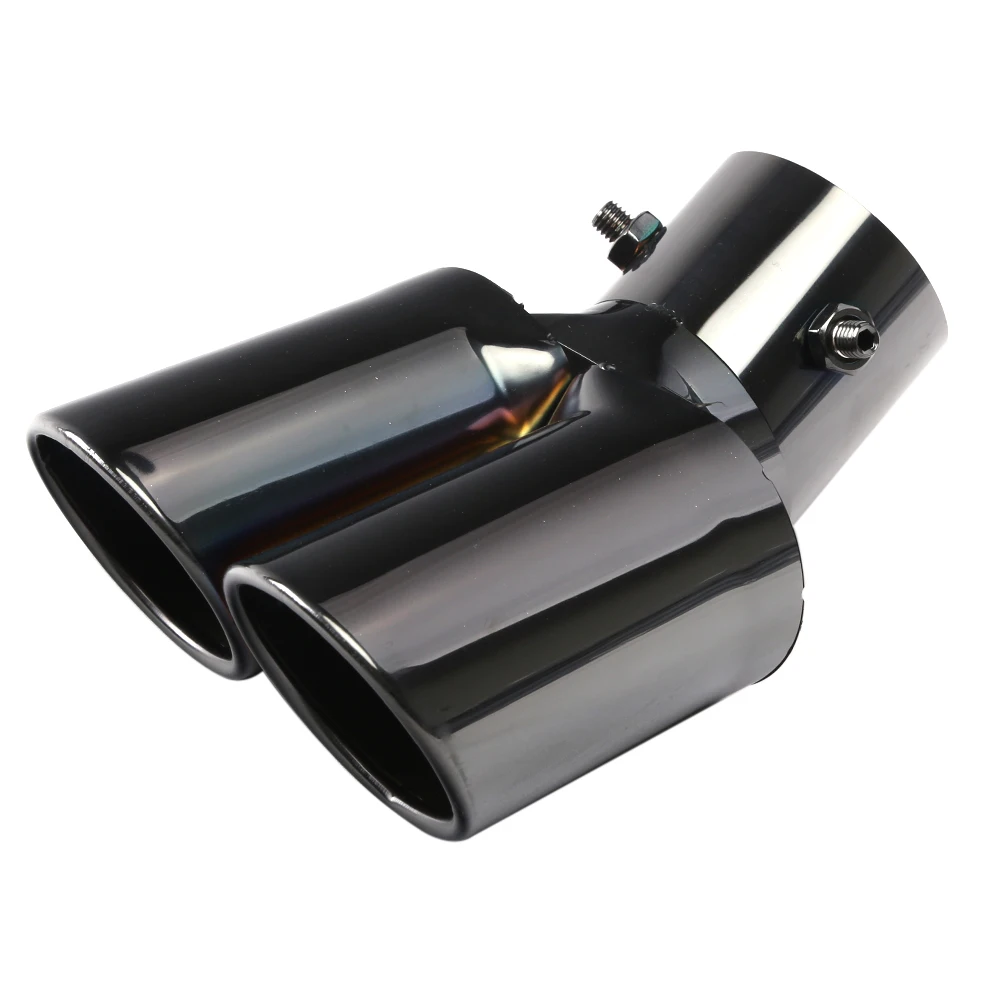 Universal Dual Auspuff Spitze Edelstahl Slant Cut Spitze für Auto Auspuffrohr Verlängerung Modifikation Dekoration Schalldämpfer Endrohr
