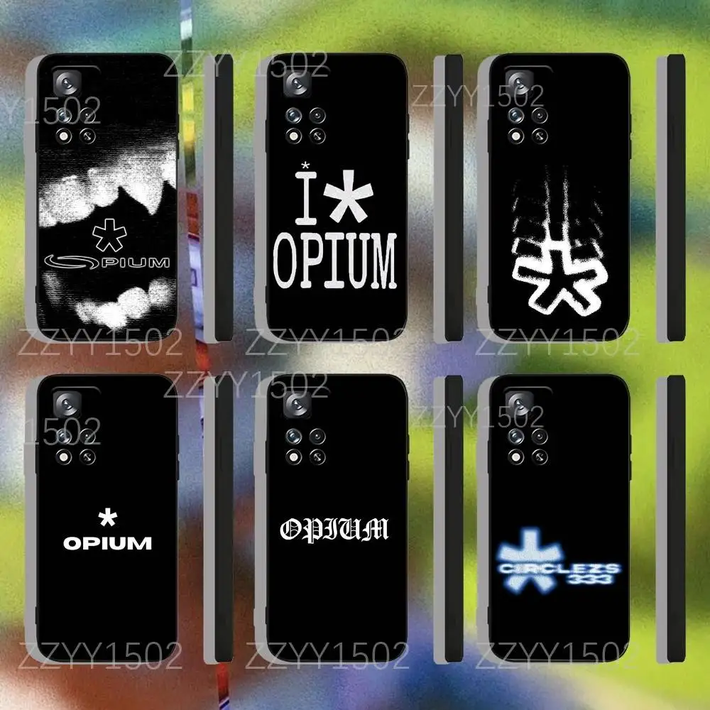 

O-Opium Label Playboi Carti Phone Case For Samsung S25,S24,Ultra,S20,S30,Plus,S22,S23,Ultra,Plus,5G Black Silicone Soft