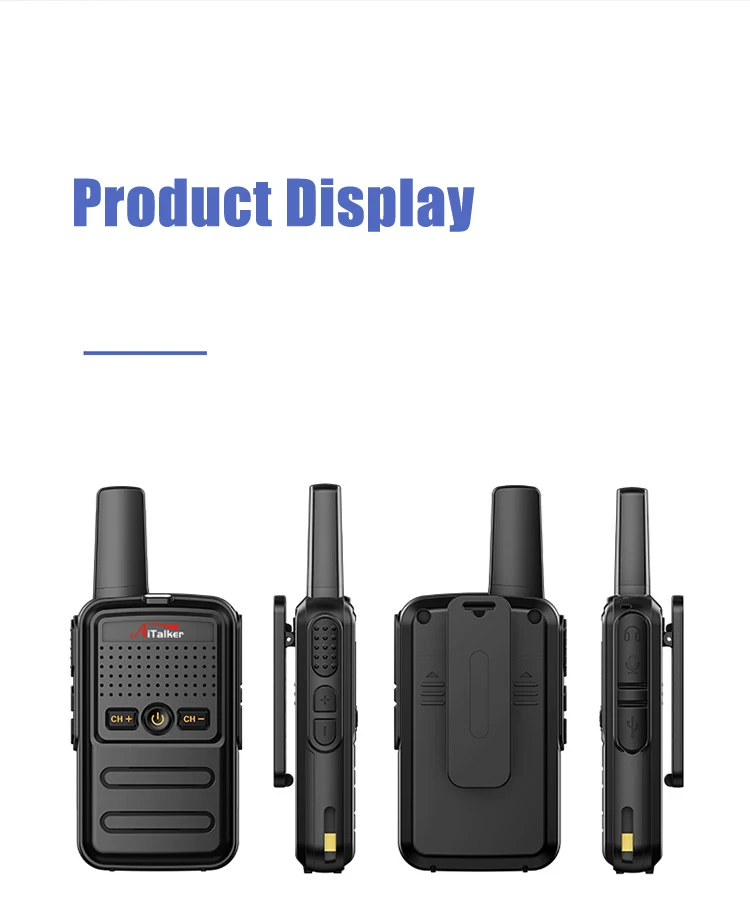 AiTalker-Mini Walkie Talkie, Radio Baofeng PMR FRS de 1 ~ 5Km, UHF, regalo, transceptor bidireccional, fuselaje colorido