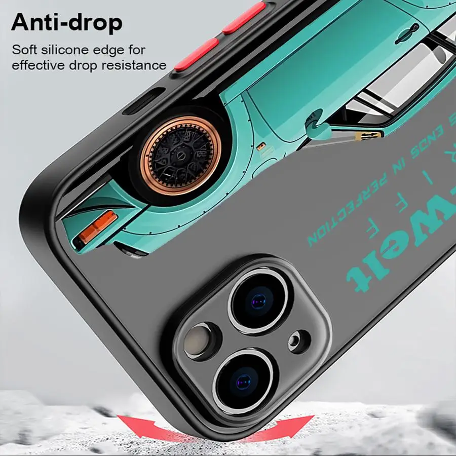 JDM Tokyo Drift Sports Car Phone Case for iPhone 16 Pro 11 12 Mini 13 14 Pro 15 Pro Max 7 8 Plus XR XS MAX funda
