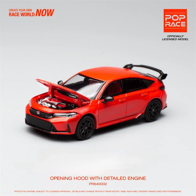 Xcartoys POP RACE 1:64 Type-R (FL5) Modello di auto rosso pressofuso