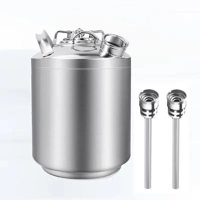 

2.5 Gallon Cleaning Keg, Dual Head Sankey S Ports, Homebrew Wash Out Kegs Beer Lines Cleaning Kits