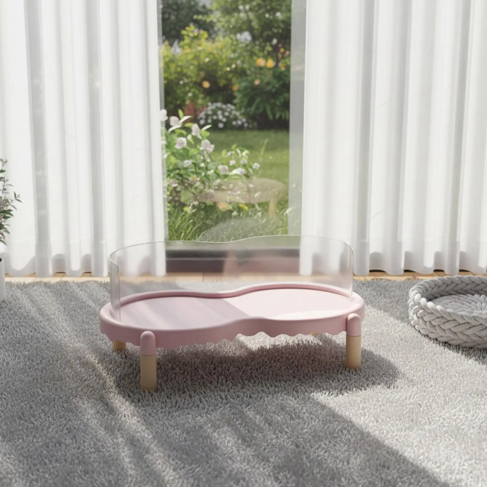 

Automatic Feeder Stand, Washable Pet Food Table, Raised Pet Feeding Table for Cat