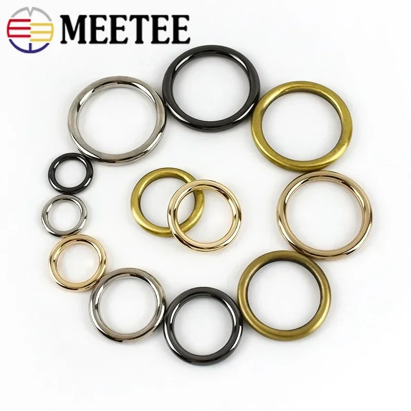 5/10 Pz Meetee 15-50mm O Ring Fibbie Vestiti In Metallo Cerchio Chiusura Loop Borsa Scarpe Fibbia Della Cintura Sostituire Kit Accessori Hardware