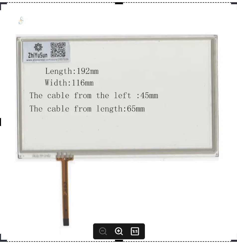 ZhiYuSun Wholesale HLD-TP-3162 192mm*116mm NEW 8inch 4 line For Car DVD touch screen panel 192*116 Sensor glass