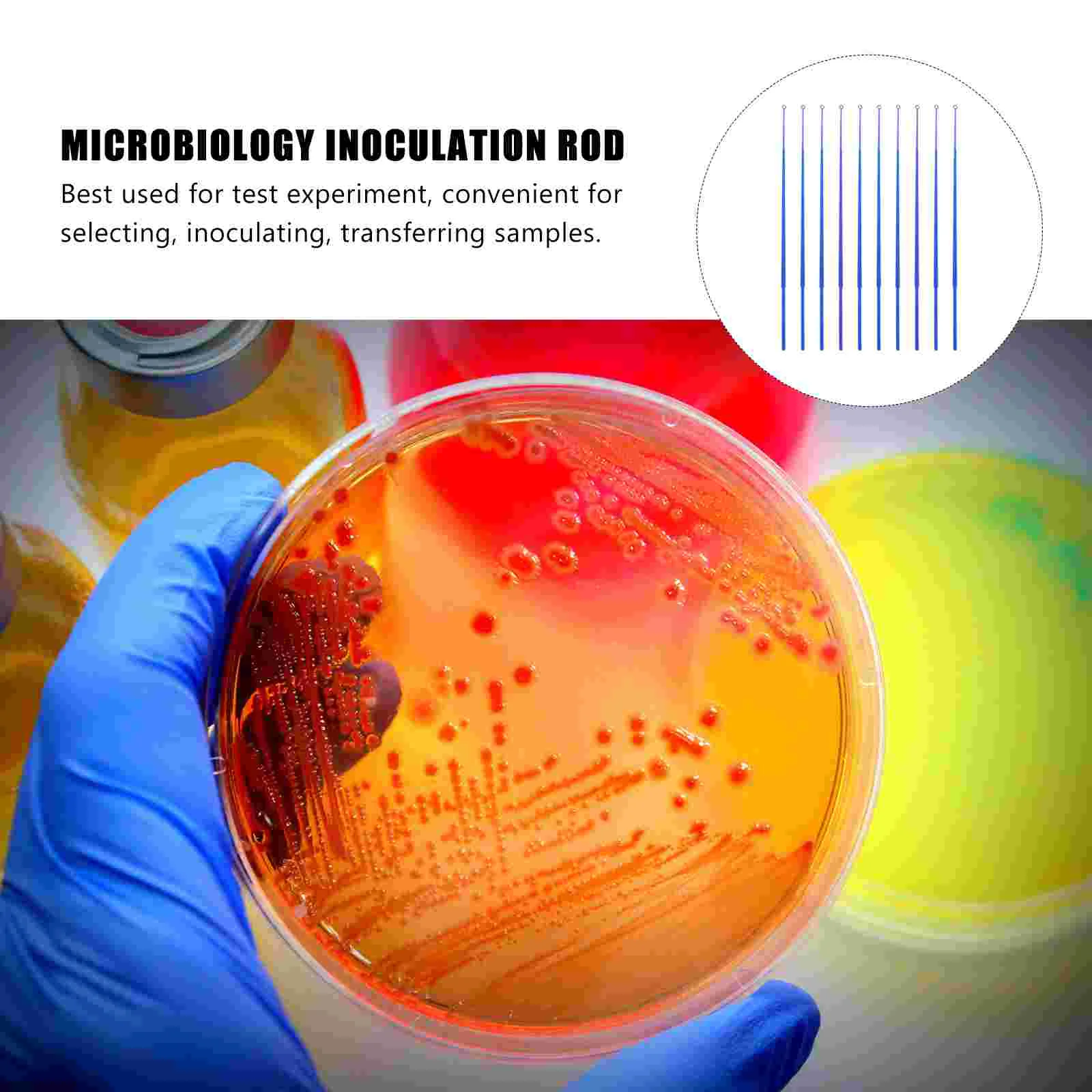 20 шт. палочка для прививки, принадлежности для микологии, лабораторный инструмент, устройство, стержень для прививки, микробиологические детали петли, одноразовые