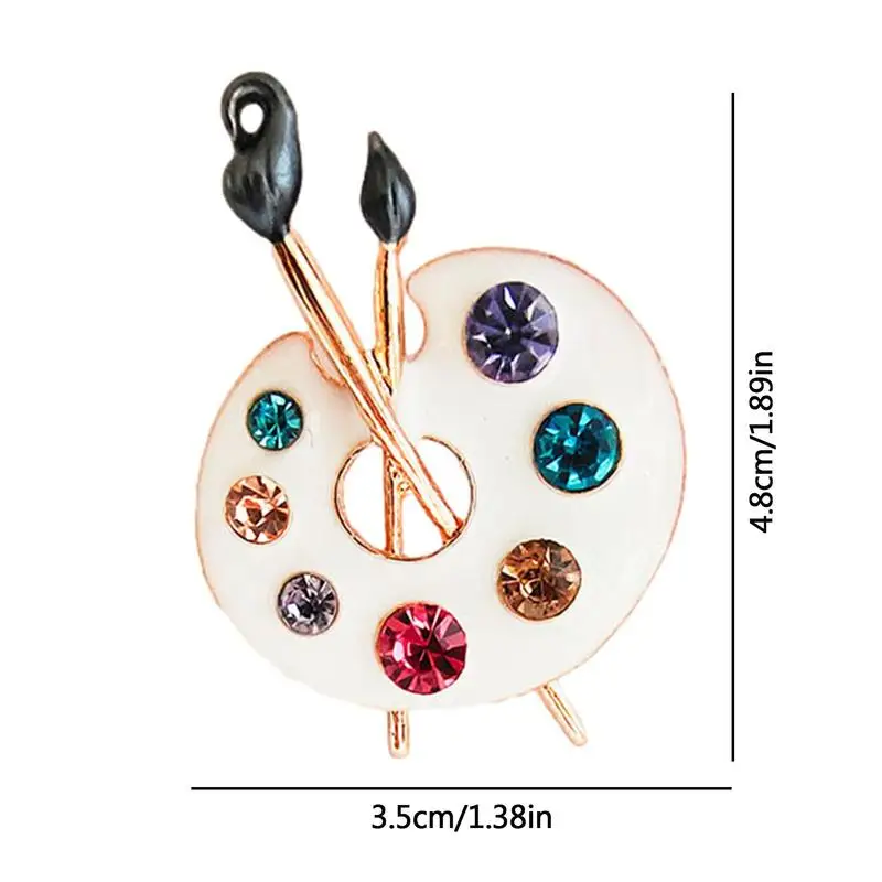 Lapel Pins For Women Color Painter Palette Brooch Pin Artist\'s Brooch Pin For Daily Wear Weddings Banquets Business Events Party