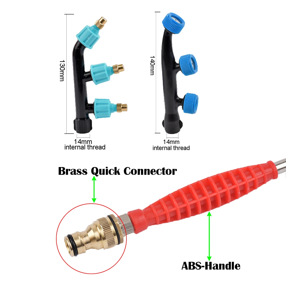 Dysza opryskiwacza z rozpylaczem miedzianym 1 ~ 5 głowic głowy z rolniczym długim rozpylaczem rozpylanie pestycydów zraszacz