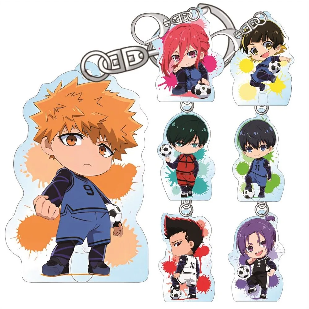 Anime Blue Lock Acrylic Keychain Pendant Yoichi Isagi, Meguru Bachira, Hyouma Chigiri, Rensuke Kunigami Hanging Ornament Gift