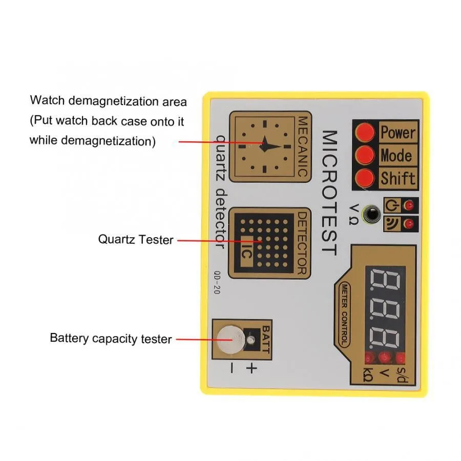 Watch repair tool, QD-20 quartz watch movement, battery tester, multi-function watch movement pulse tester