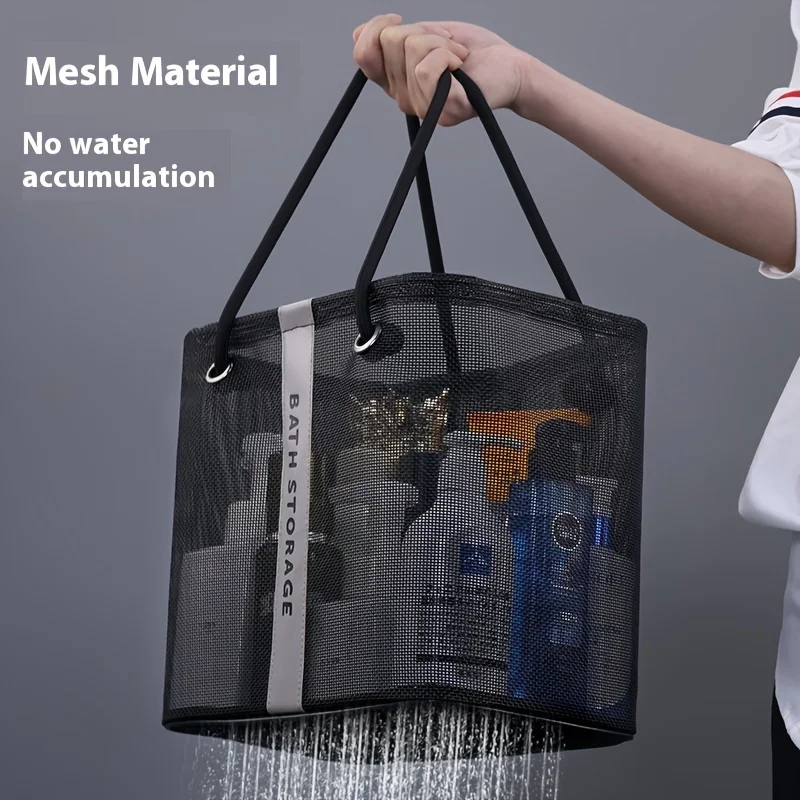 Collapsible Mesh Drain Basket 2in1 Travel Toiletry Swimming Organizer Large Portable Carry Handle Eco Friendly Storage